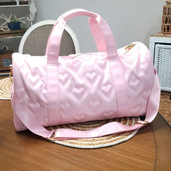 Stoney Clover Lane x Target Pink Heart Duffle Weekender Bag - Picture 3 of 8